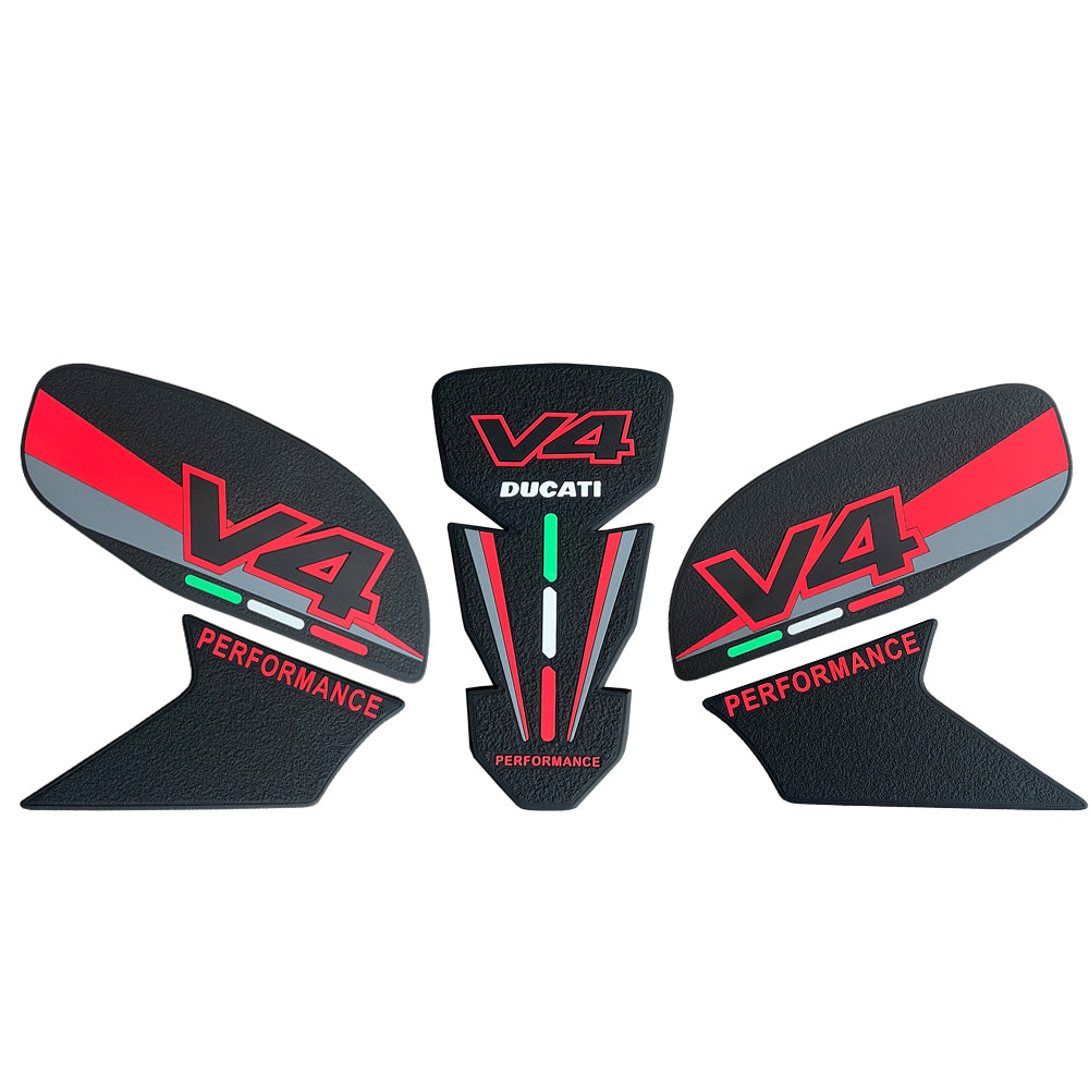 Ducati Panigale V4 V4S Streetfighter V4 S Rubber Anti-Slip Tank Pad Kit 2025 丨 Center Pad and Side Grips