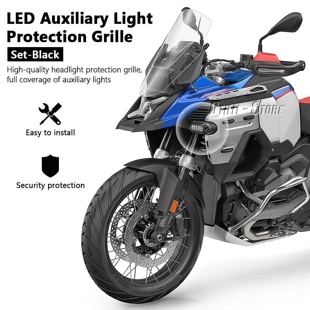 BMW R1300GS Adventure 2024-2025 | LED Auxiliary Light Cover Guard Grille