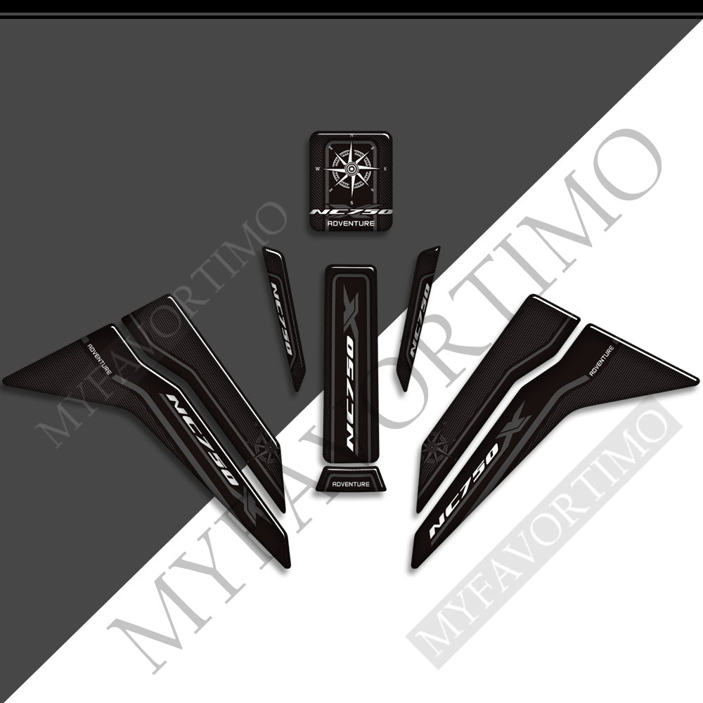Honda NC750X 2021-2022 | 3D Epoxy Tank Pad & Knee Wind Deflector Stickers Decals
