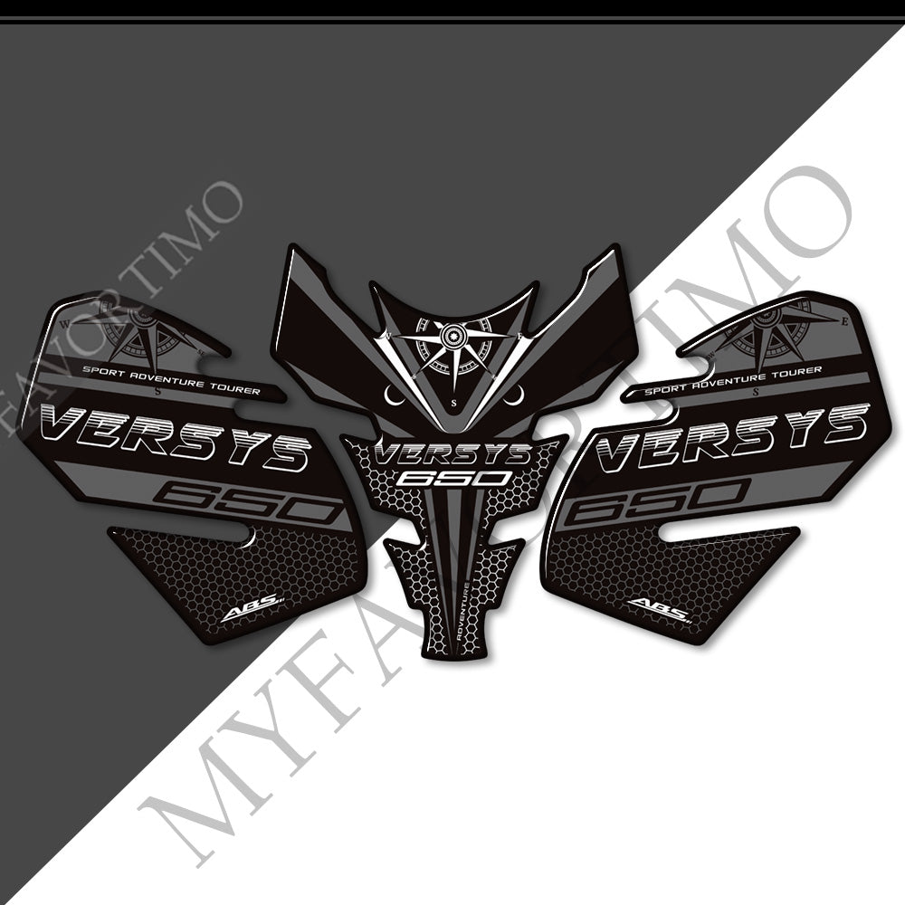 Kawasaki Versys 650LT | 3D Epoxy Tank Pad & Knee Protector Adventure Stickers Decals