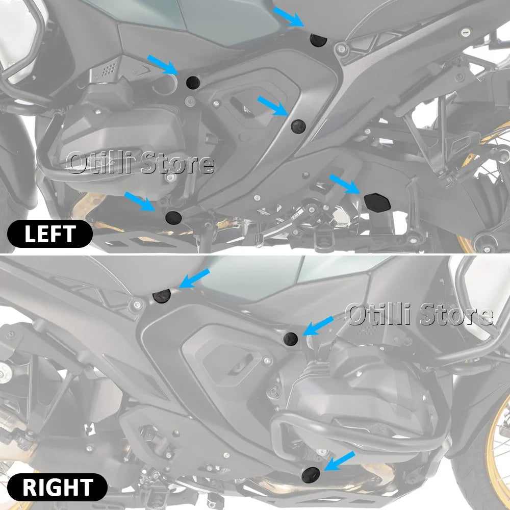BMW R1300GS / R1300GS Adventure 2023-2025 | Frame Hole Caps Cover Plug Black