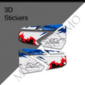 Honda NT1100 NT1100 DCT 3D Epoxy Side Pannier Decals Kit 2022-2026 丨 Black Red White