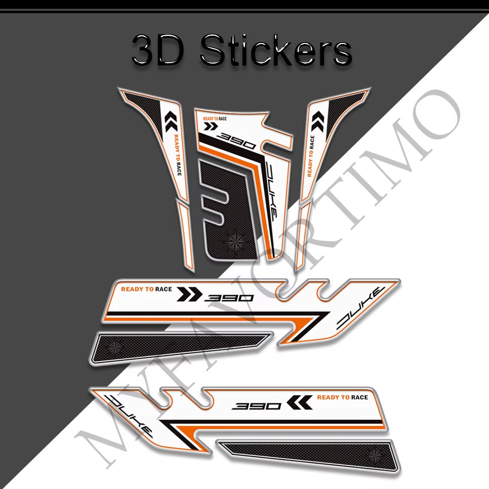 KTM 390 Duke 3D Epoxy Tank Pad Kit 丨 Center and Side Stickers