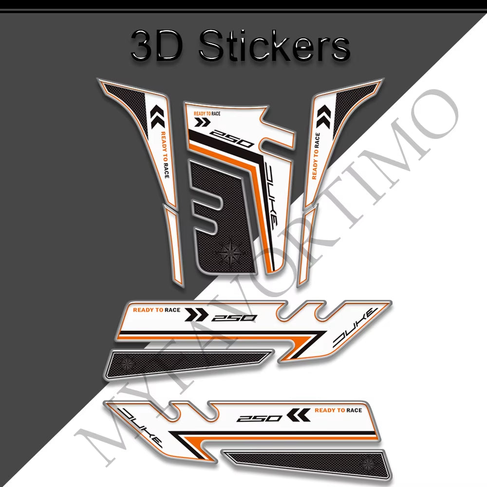KTM Duke 250 3D Epoxy Tank Pad Kit 丨 Center and Side Stickers