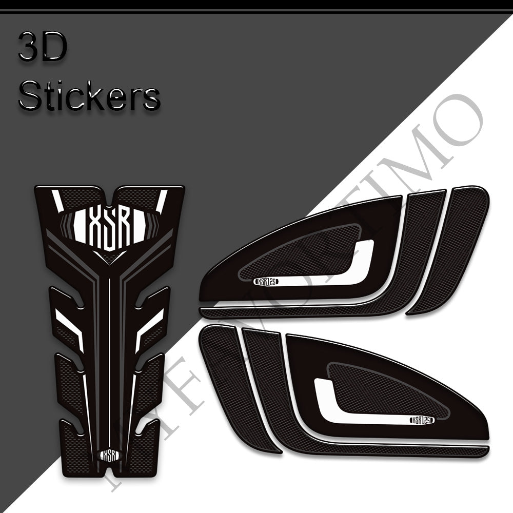Yamaha XSR125 3D Epoxy Tank Pad Kit 2021-2023 丨 Center and Side Stickers