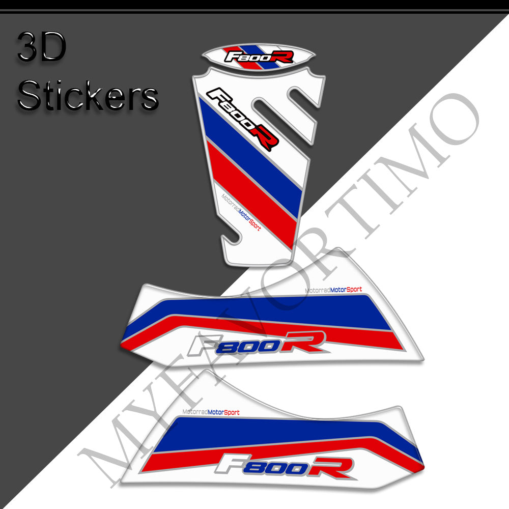 BMW F800R Tank Decals Kit 丨 Center Pad and Side Stickers