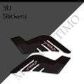 Yamaha FZ6 FZ6N FZ6S Fazer 3D Epoxy Tank Side Decals Kit 2004-2009 丨 Black