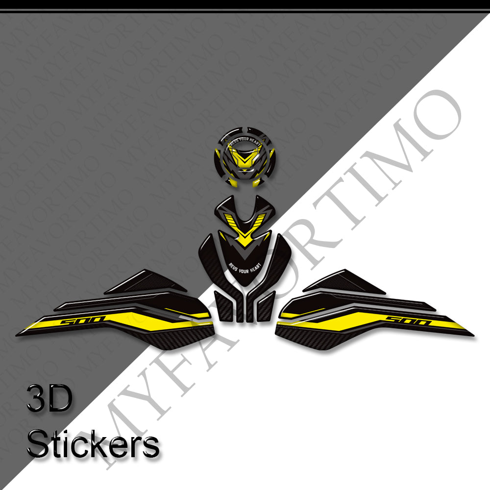 Honda CB500 Hornet CB500F CBR500R 3D Epoxy Tank Decals Kit 丨 Fuel Cap and Side Stickers