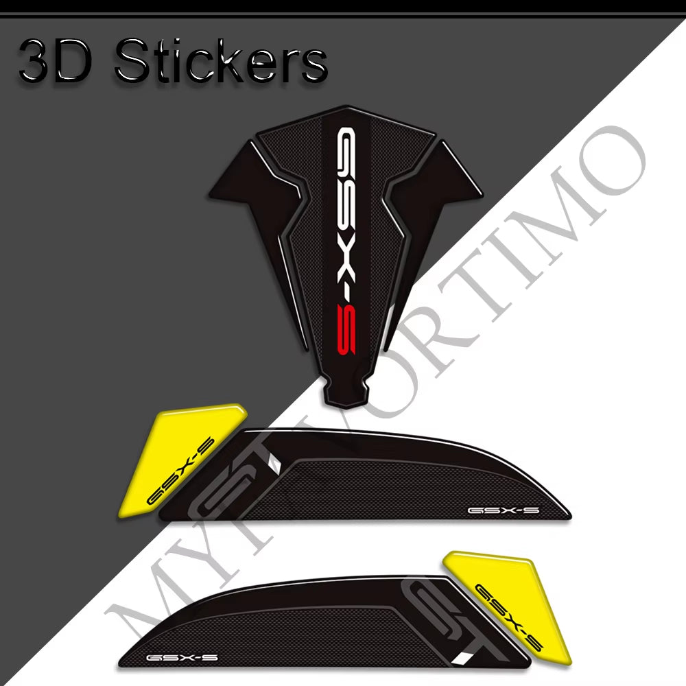 Suzuki GSX-S1000GT GSX-S1000 3D Epoxy Tank Decals Kit 2022-2025 丨 Center and Side Stickers