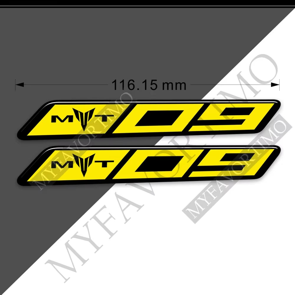 Yamaha MT-09 MT-09 SP FZ-09 3D Epoxy Tank Decals Kit 2021-2022 丨 Fuel Cap and Side Stickers