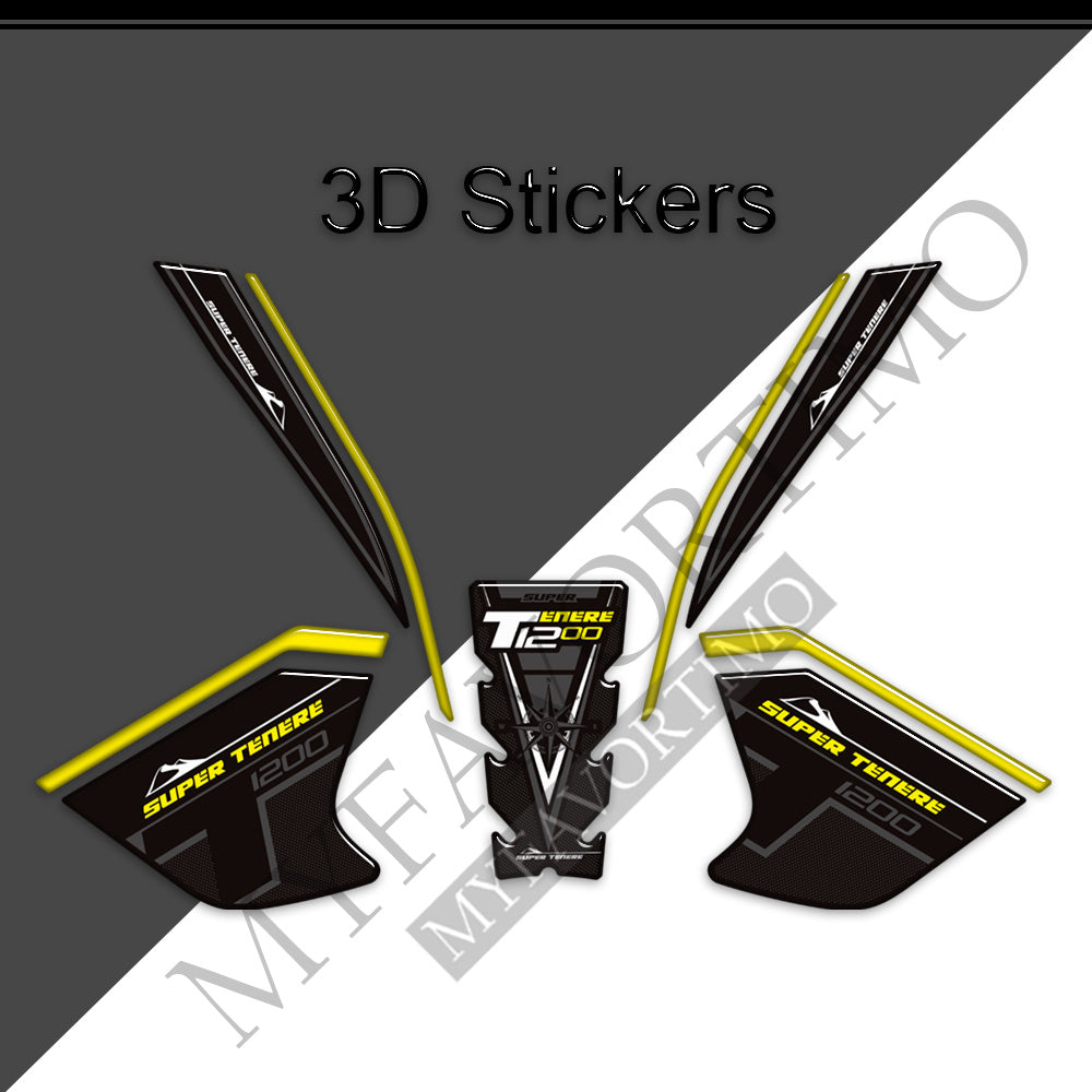 Yamaha XT1200Z Super Ténéré 3D Epoxy Tank Decals Kit 丨 Center and Side Stickers