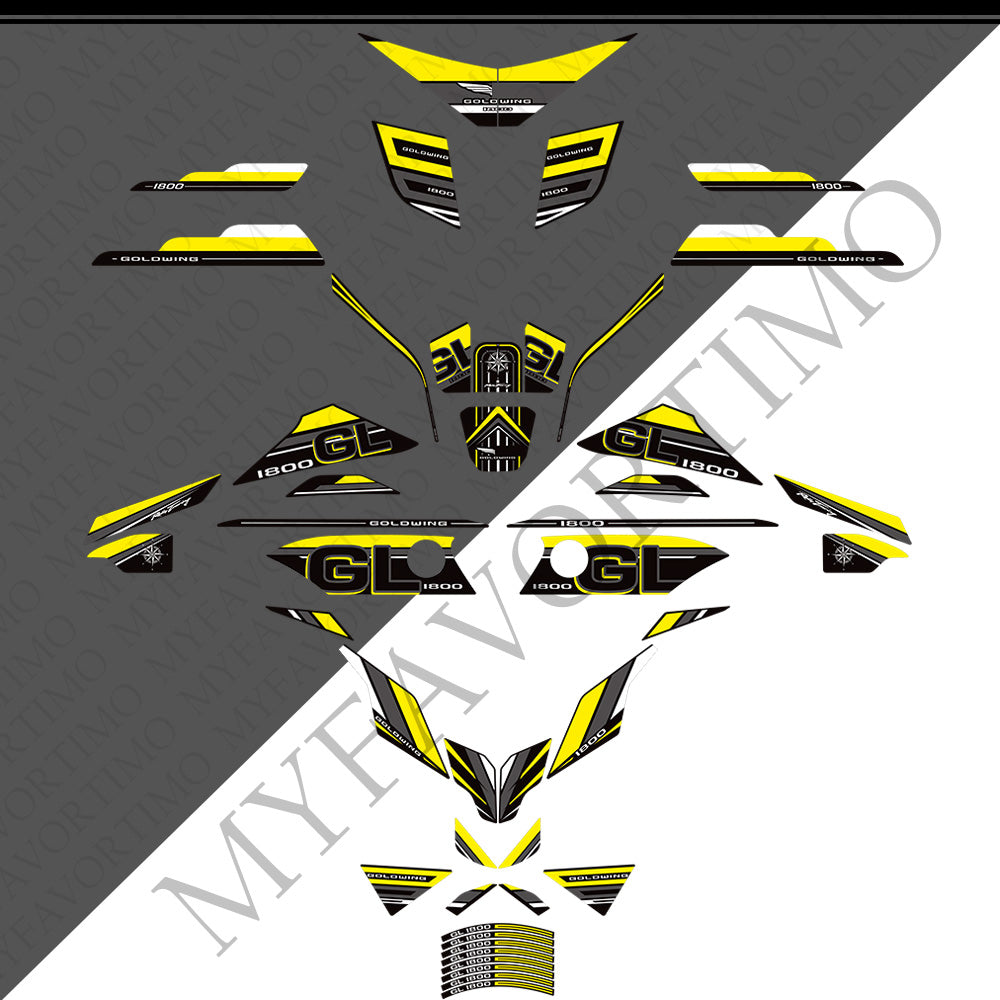 Honda Goldwing GL1800 F6B PVC Decals Kit 2018-2026 丨 Tank and Full Body Stickers