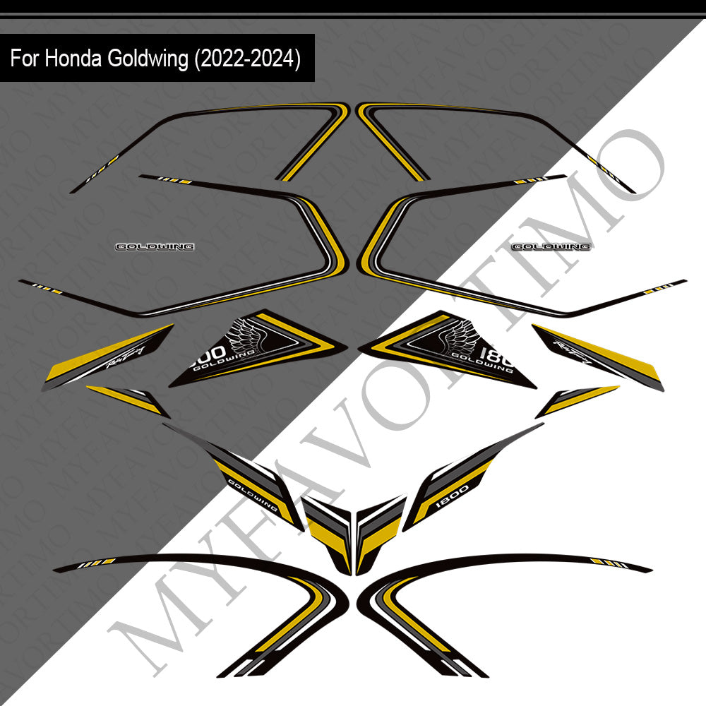 Honda Goldwing GL1800 F6B PVC Decals Kit 2022-2026 丨 Tank and Full Body Stickers