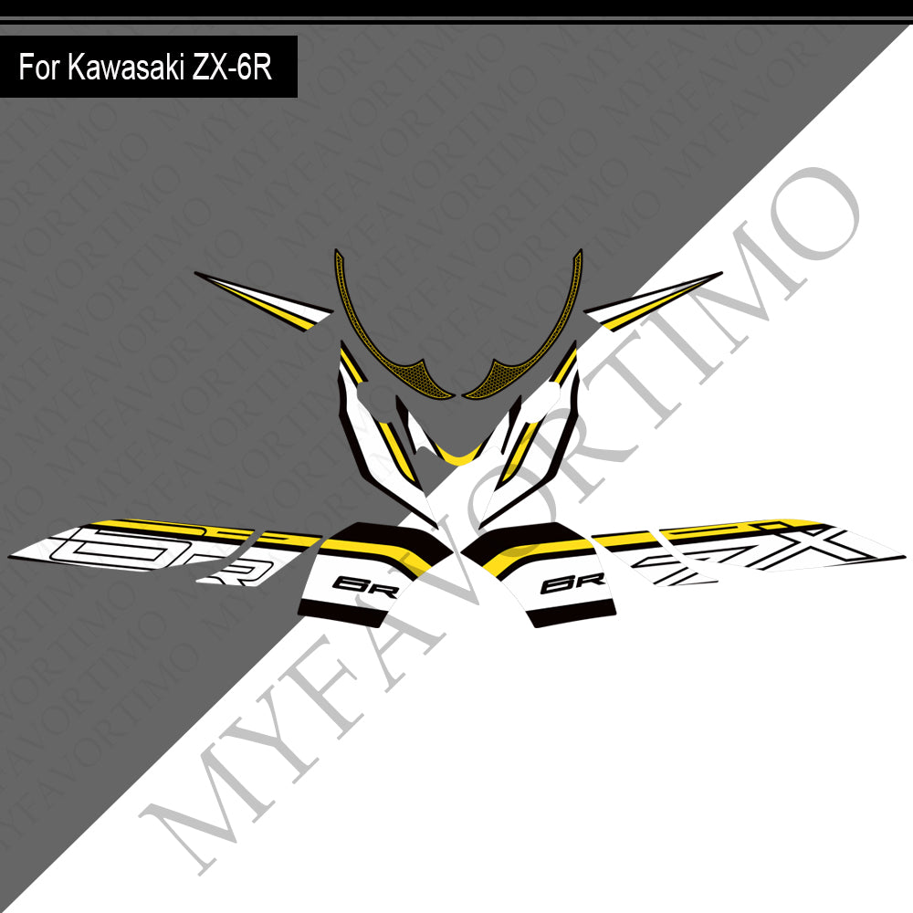 Kawasaki Ninja ZX-6R PVC Decals Kit 丨 Tank and Full Body Stickers