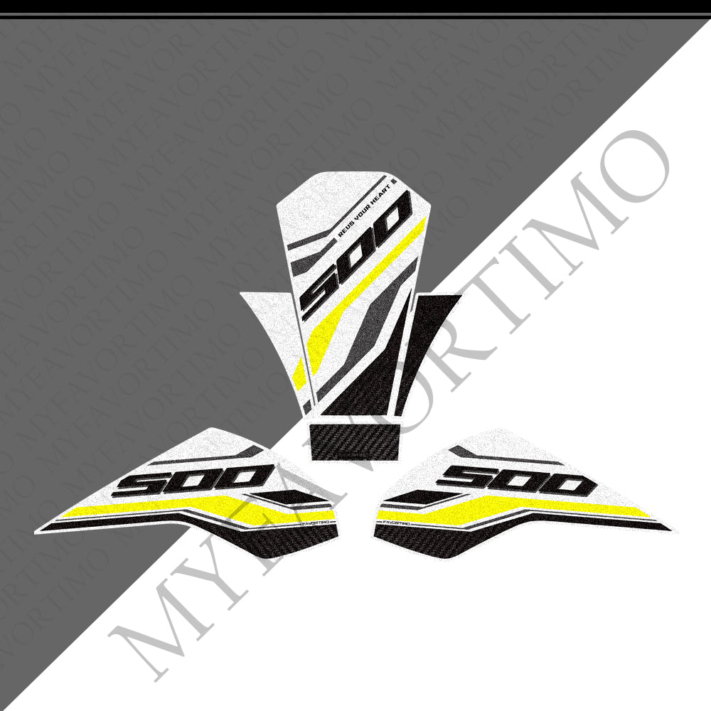 Honda CB500 Hornet CB500F CBR500R Anti-Slip Tank Pad Kit 丨 Center and Side Stickers