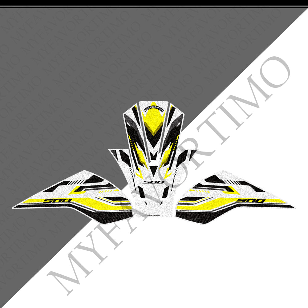 Honda CB500 Hornet CB500F CBR500R Anti-Slip Tank Pad Kit 丨 Center and Side Stickers