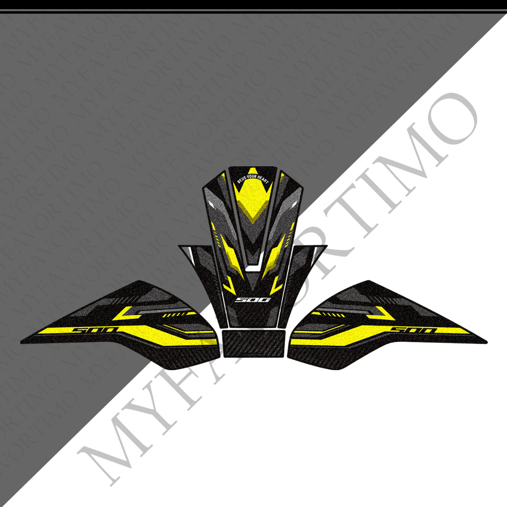 Honda CB500 Hornet CB500F CBR500R Anti-Slip Tank Pad Kit 丨 Center and Side Stickers