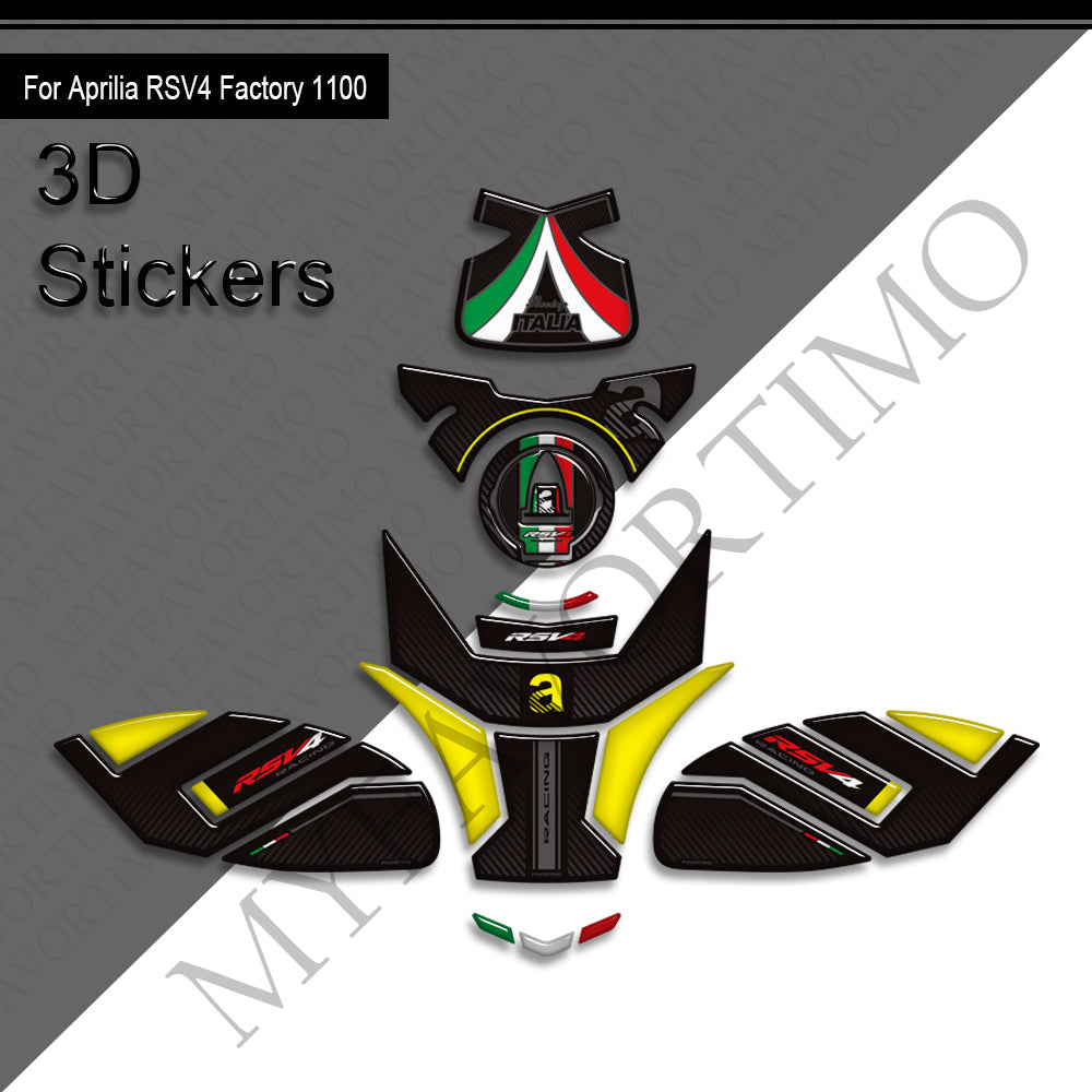 Aprilia RSV4 Factory 1100 Decals Kit | Tank & Nose Stickers