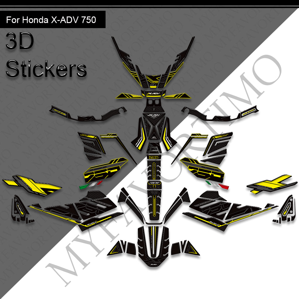 Honda X-ADV 750 Decals Kit 2025 | Body & Handguard Stickers