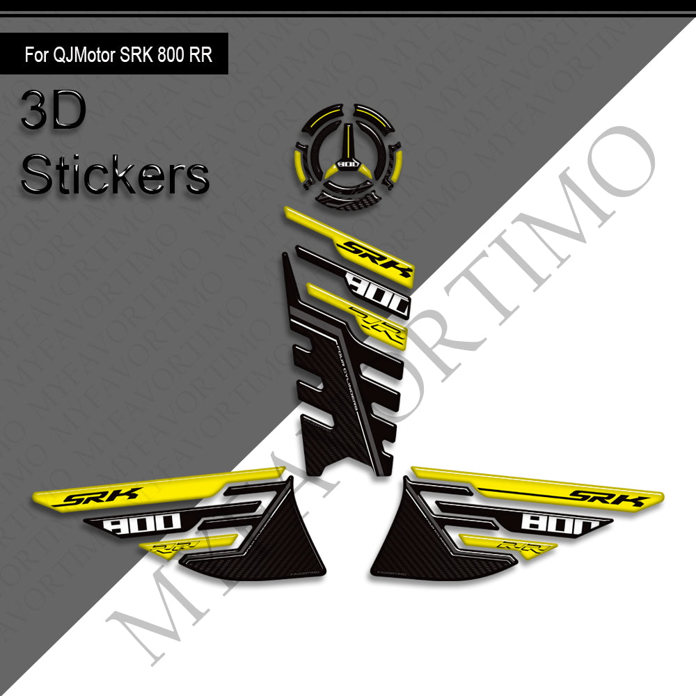 QJMotor SRK 800 RR Decals Kit | Tank Pad & Side Stickers