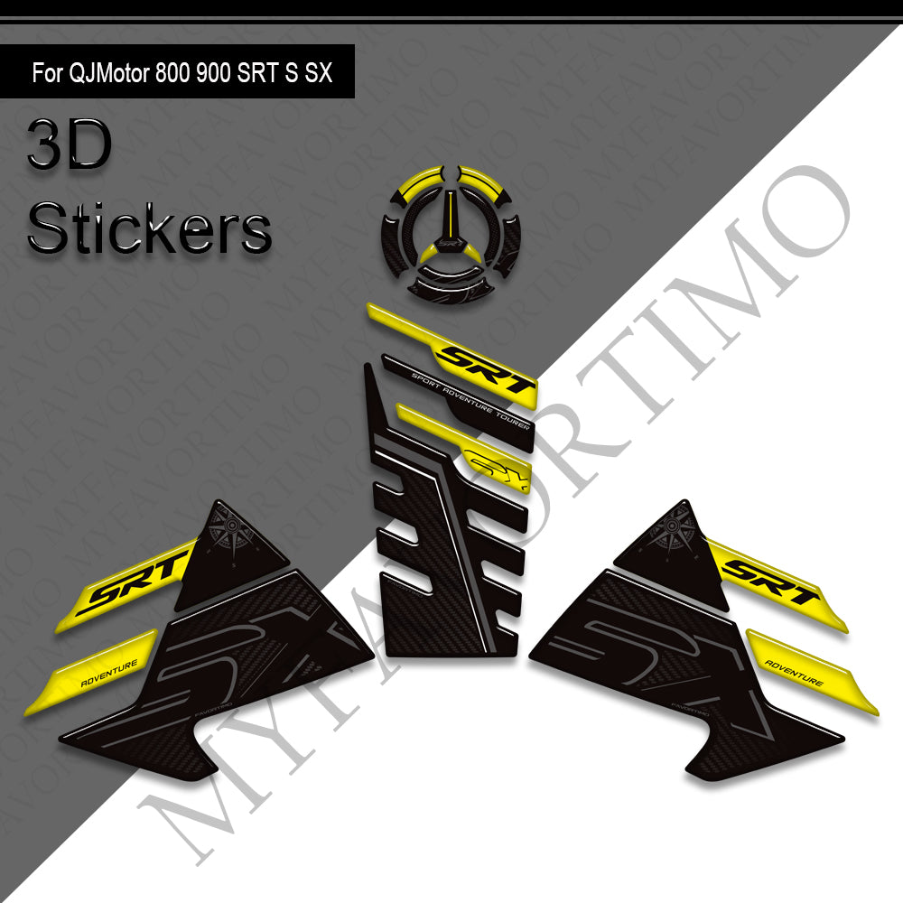 QJMotor SRT 800 SRT 900 SX Decals Kit | Tank Pad & Side Stickers