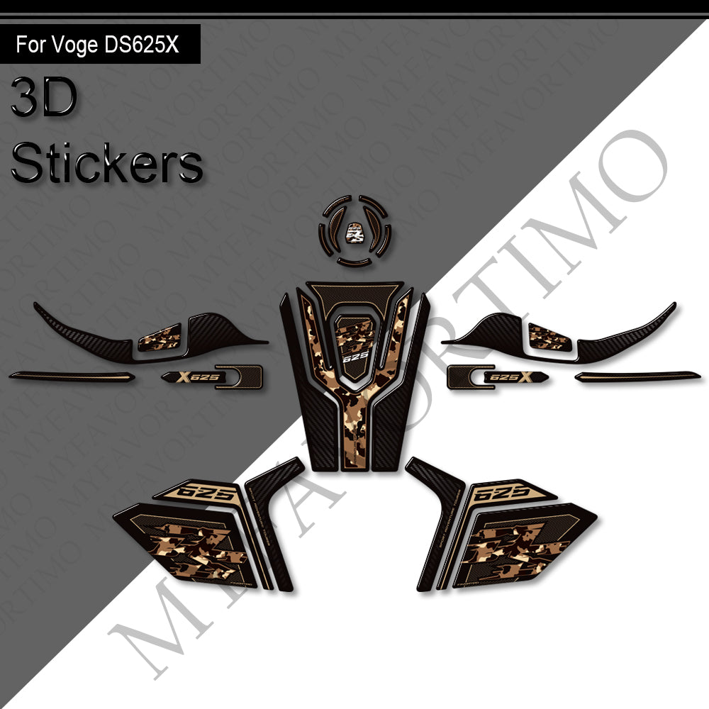 VOGE 625 DSX Decals Kit 2025 | Handguard and Tank Stickers