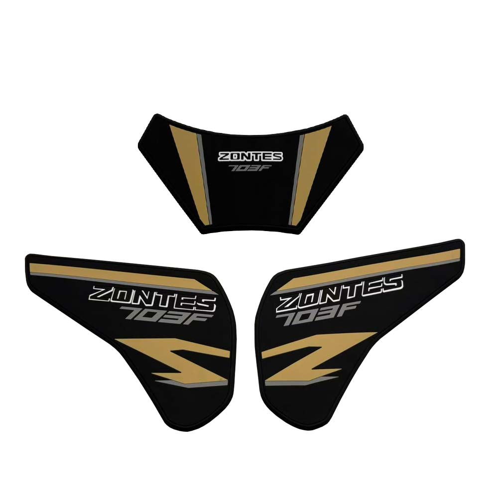 Zontes ZT703-F Rubber Anti-Slip Tank Pad Kit 丨 Center Pad and Side Grips