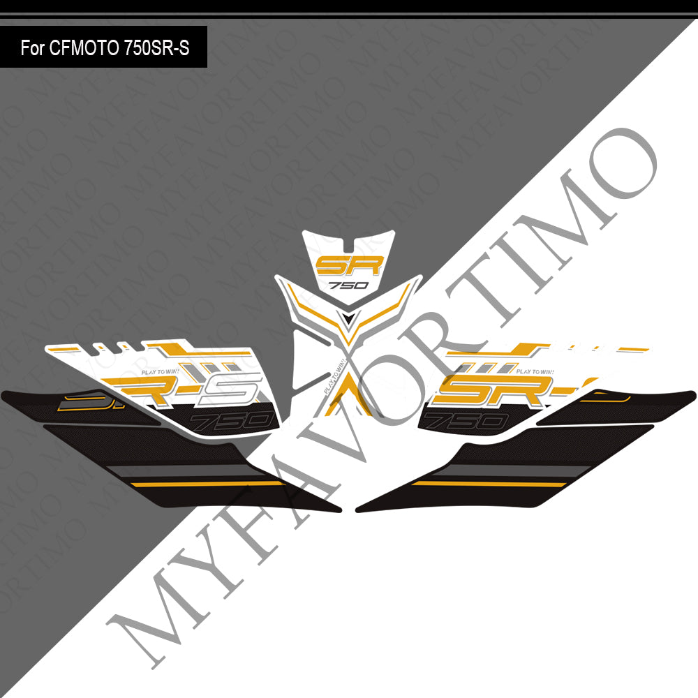 CFMOTO 750SR-S Anti-Slip Tank Pad Kit 丨 Center and Side Stickers
