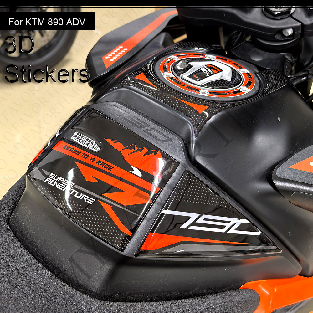 KTM 890 Adventure R Decals Kit 2021-2025 | Tank Pad and Handguard Stickers