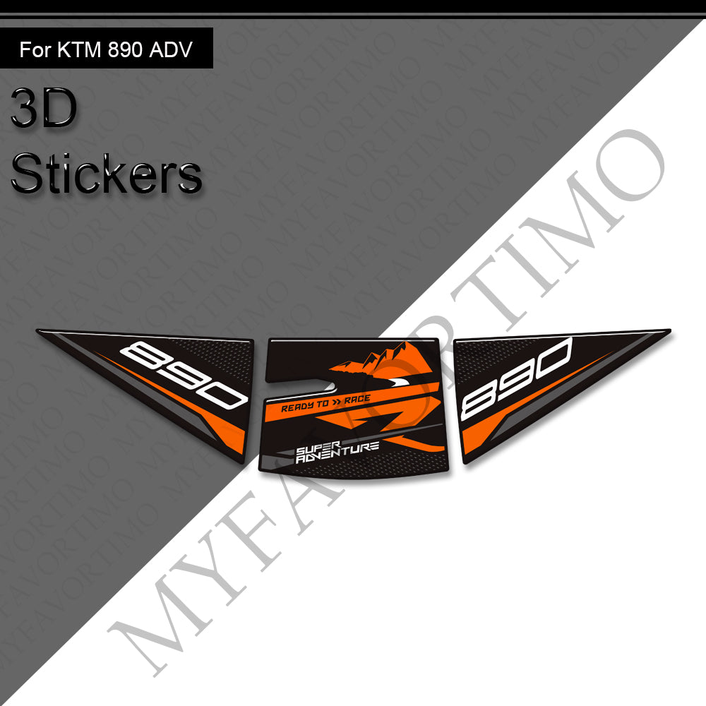 KTM 890 Adventure R Decals Kit 2021-2025 | Tank Pad and Handguard Stickers