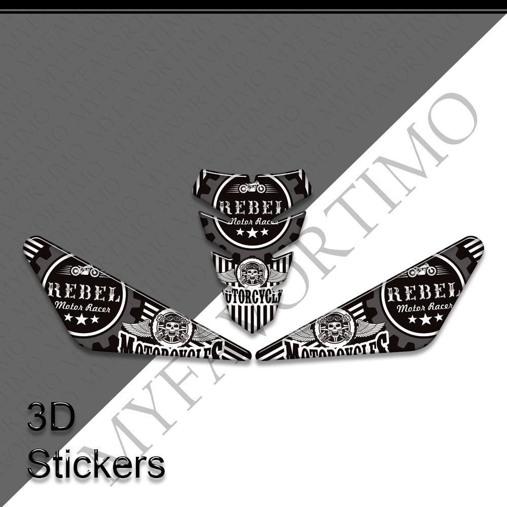 Honda Rebel 250 300 500 Decals Kit 丨 Tank Pad and Full Set Stickers