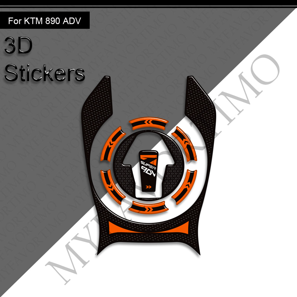 KTM 890 Adventure R Decals Kit 2021-2025 | Tank Pad and Handguard Stickers