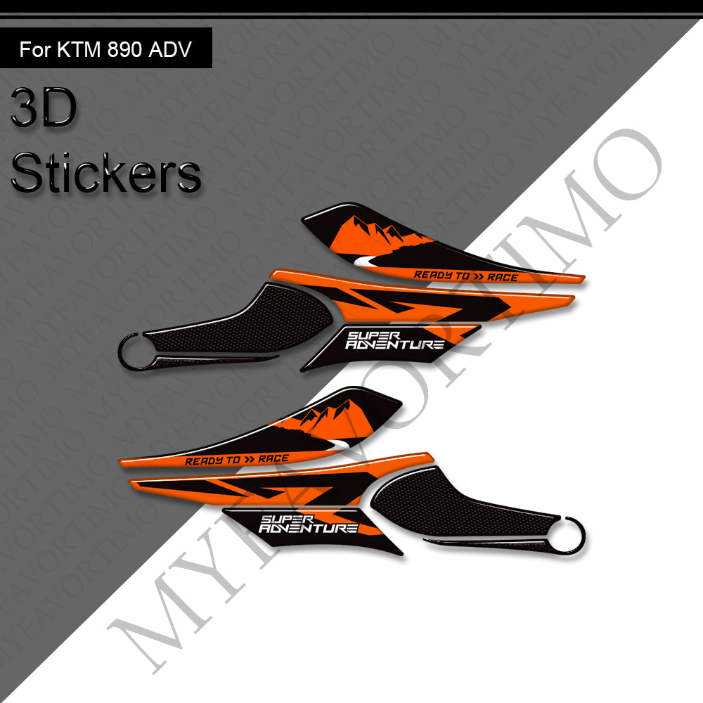 KTM 890 Adventure R Decals Kit 2021-2025 | Tank Pad and Handguard Stickers