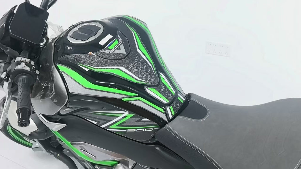 Kawasaki Z900 Z900SE Matte Anti-Slip Tank Pad Kit 2025-2026 丨 Center and Side Stickers