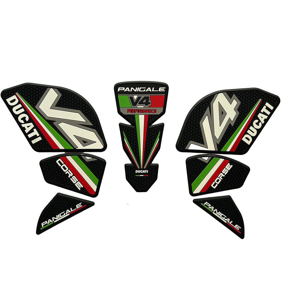 Ducati Panigale V4 V4S V4R Streetfighter Rubber Anti-Slip Tank Pad Kit 2018-2020 丨 Center Pad and Side Grips
