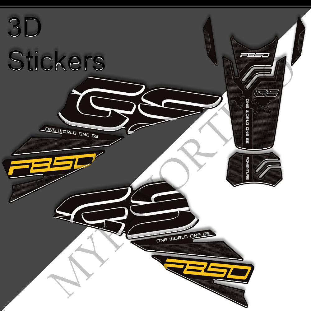 BMW F850GS Adventure 3D Epoxy Tank Decals Kit 2019-2023 丨 Center Pad and Side Stickers